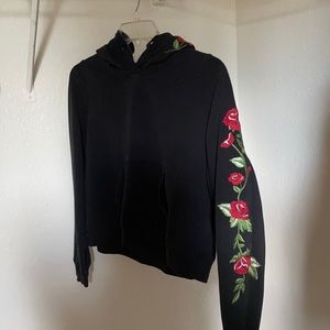 Hollister crop hoodie size large